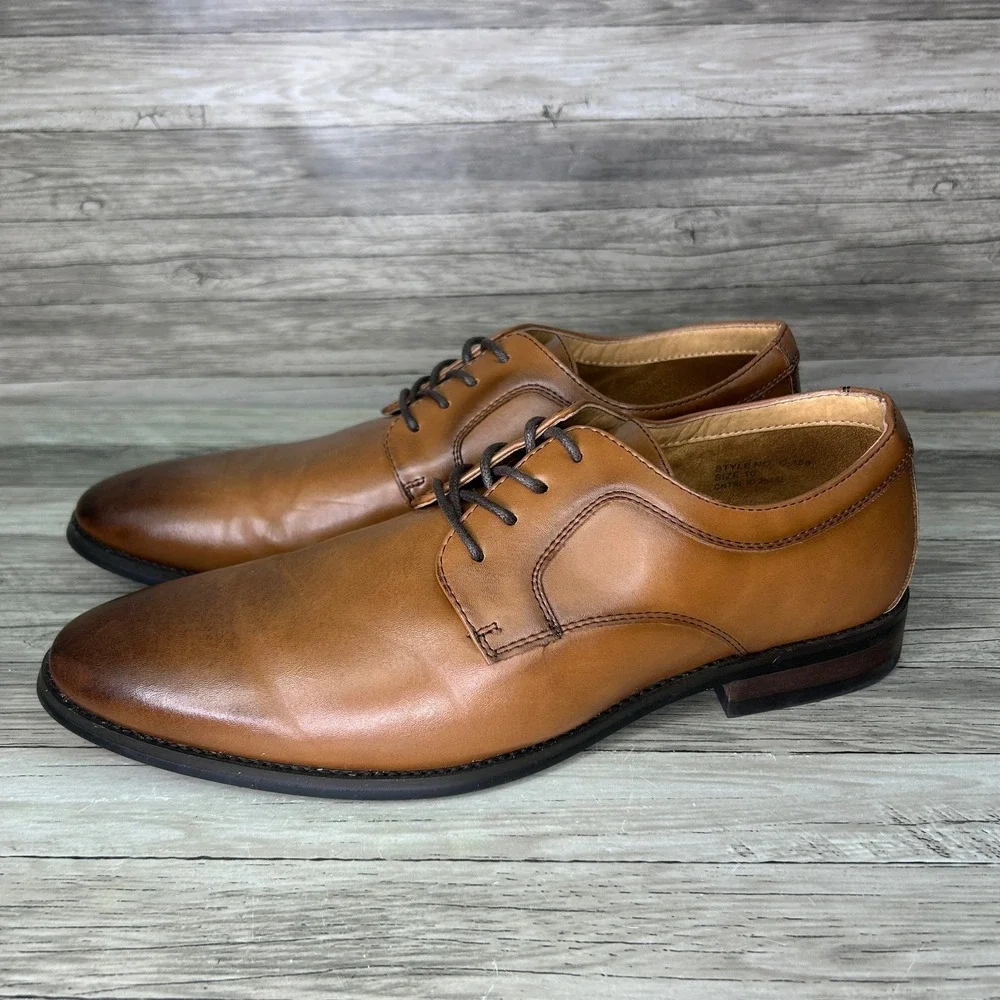 Bonafini Collection Mens Dress Shoes Brown Lace Up Size 10